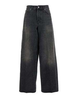 Haikure Bethany Logo Patch Wide-Leg Denim Jeans For - Gray