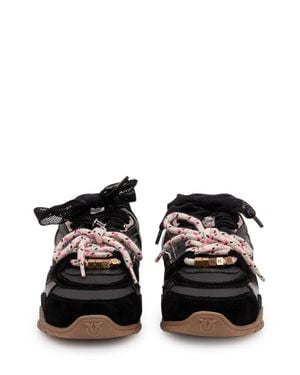 Pinko Stylish Leather Sneakers - Black