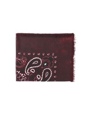 Destin Fringed Paisley Scarf - Purple