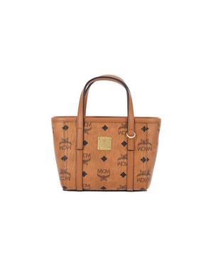 MCM Cow Full Grain Trim Crossbody Bag - Brown