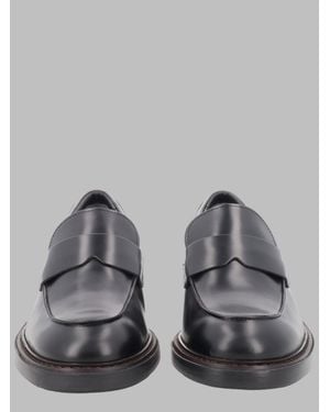 Hogan Leather Penny Loafers - Gray
