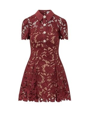 Self-Portrait Chic Mini Dress For Fall 2025 - Red