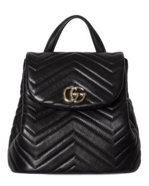 Gucci Mini Quilted Chevron Leather Bag - Black
