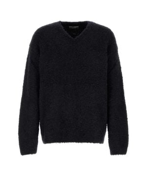 Dolce & Gabbana Stretch Alpaca Blend Sweater - Black