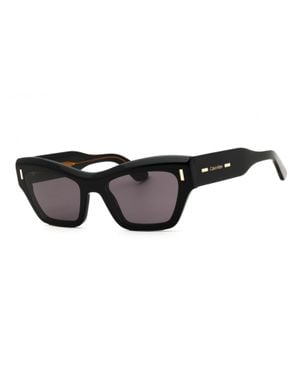 Calvin Klein Cat Eye Acetate Sunglasses - Black