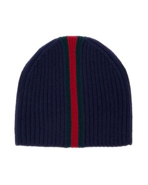 Gucci Kids Wool Knit Beanie Hat - Blue