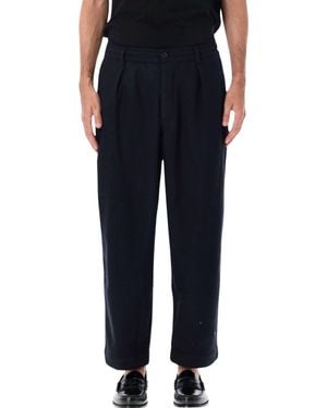 Universal Works Pleated Straight-Leg Pants - Black