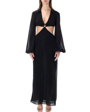 Oséree Oséree Swimwear Lumière Cut-Out Long Dress - Black