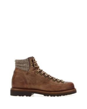 Brunello Cucinelli Leather Ankle Boots - Brown