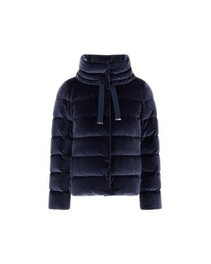 Herno Regular Fit High Collar Jacket With Double-Zip Closure - Blue