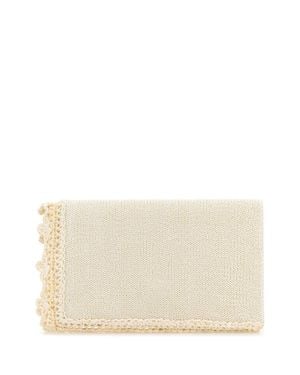 JW Anderson Ivory Crochet Clutch - Natural