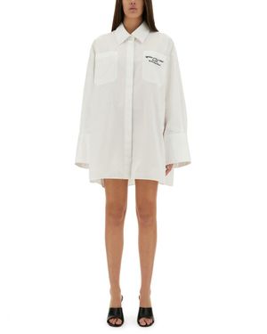 Off-White c/o Virgil Abloh Oversized Poplin Shirt - White