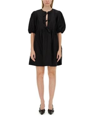 Ganni Organic Cotton Mini Dress - Black