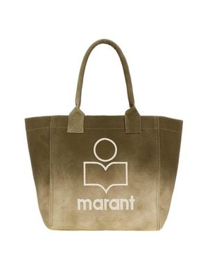 Isabel Marant Khaki Canvas Small Yenky Shopping Handbag - Natural