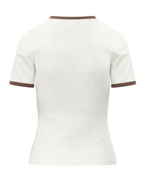 Courreges Signature Wit Tee - White