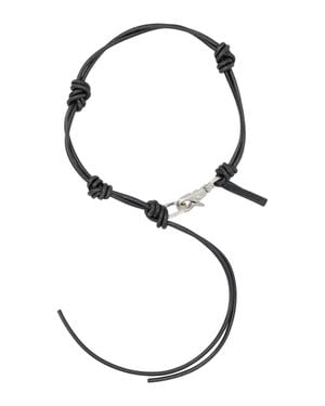 Our Legacy Udon Ladon Leather Necklace - Metallic