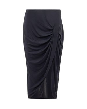 Stella McCartney Elegant Draped Mini Skirt - Blue