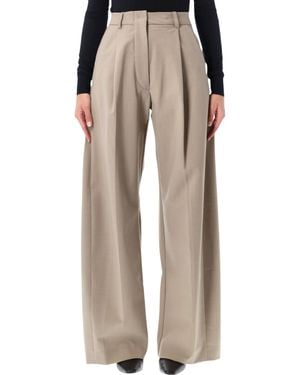 THE LATEST High-Waist Wide-Leg Tailored Pants - Natural