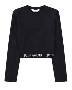 Palm Angels Girls Mini Lycra T-Shirt - Black