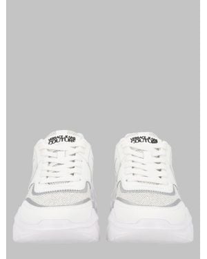 Versace Jeans Couture Lace-Up Mesh Sneakers - White