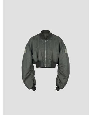 Rick Owens Micro Secchia Mini Bomber Jacket - Metallic