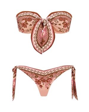 Zimmermann Foulard-Detail Bikini Top & Slip Set - White