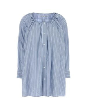 Alexander Wang Embroidered Poplin Shirt Dress - Blue
