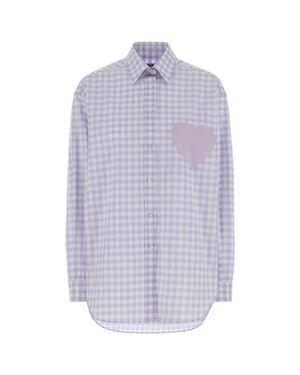 Moschino Embroidered Poplin Oversize Shirt - Purple
