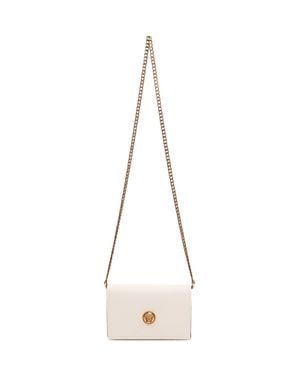 Versace Mini Lamb Leather Handbag With-Tone Hardware - Natural