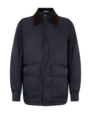Moncler Padded Winter Jacket With Pointed Collar - Blue