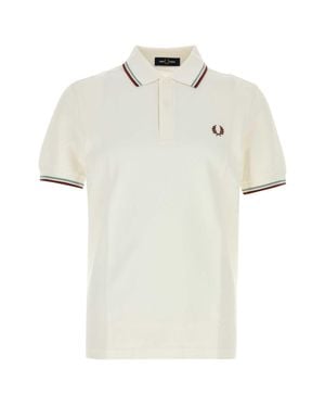 Fred Perry Piqué Polo Shirt - White