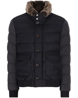 Moorer Quilted Technical Coat - Black