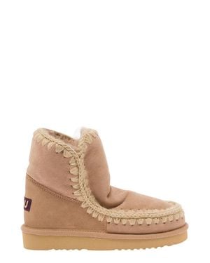 Mou Eskimo-Inspired Shearling Ankle Boots 18 - Natural