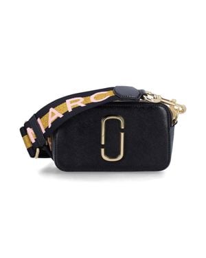 Marc Jacobs Mini Crossbody Camera Bag With Logo Strap - Blue