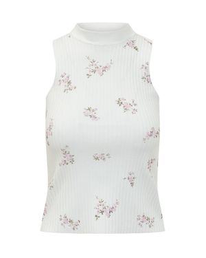 MSGM Classic Mini Button-Up Top - White