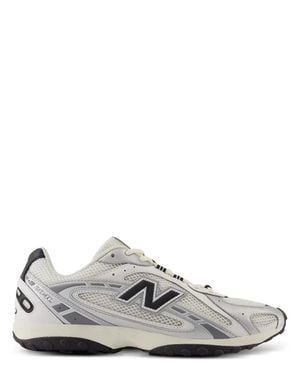 New Balance Multi-Piece Upper Sneaker With Embossed Coating & Vintage Traction - White