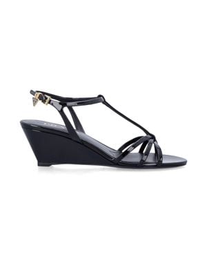 Prada Patent Leather Sandals - Blue