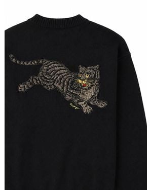 KENZO Tiger Motif Cardigan - Black