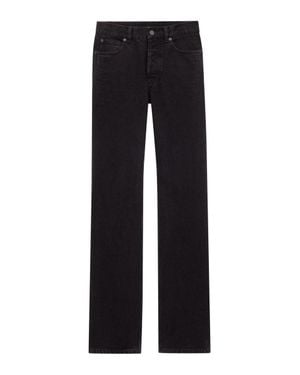 Saint Laurent Straight Low Rise Jeans - Black