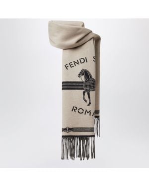 Fendi Dove Selleria Scarf - Natural