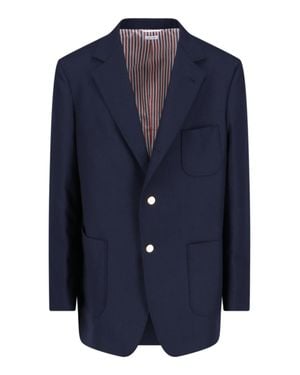 Thom Browne Jackets Self: Virgin Wool - Blue