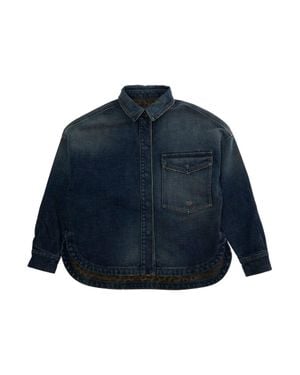 Nine:inthe:morning Mini Oversized J-Rosa Shirt For Baby Girls - Blue
