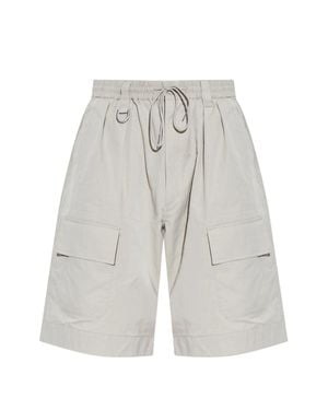 Y-3 Cargo Drawstring Shorts - White