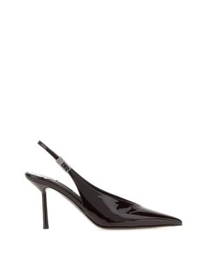 Le Silla Leather Chanel Pumps With 8 Cm Heel - Black