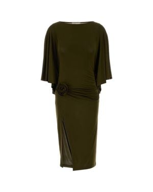 Blumarine Khaki Jersey Dress - Green
