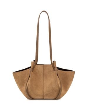 Yuzefi Mini Suede Shoulder Bag - Natural