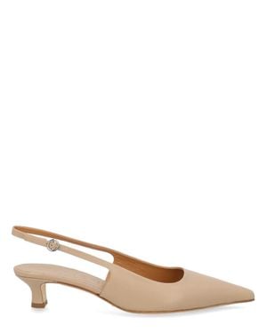 Aeyde Alfie Leather Flats - Natural