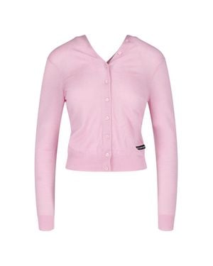 Alexander Wang Wool Sweater With Contrast Wool Trim - Pink