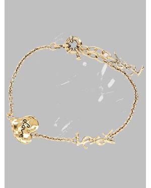 Saint Laurent Logo-Embellished Chain Bracelet - Metallic