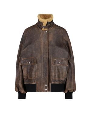 KHAITE Jackets Lamb Leather - Brown